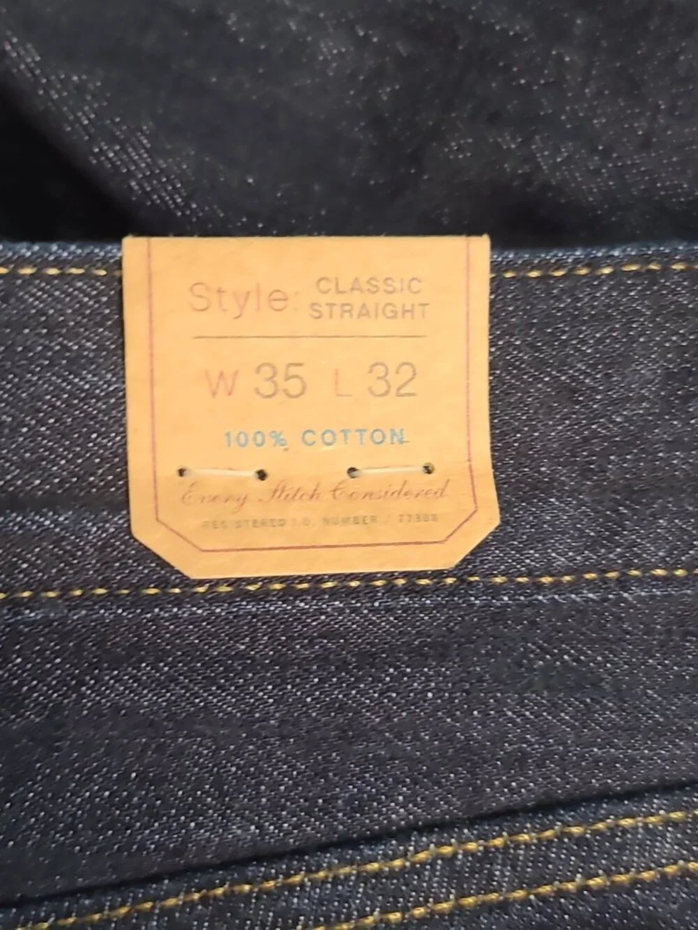 J. Crew Classic Jean in Resin Wash Straight 35 x 32 NWT